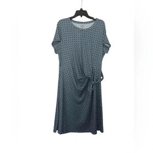 Croft & Barrow Navy Geometric Print Dress XXL – Like New